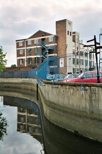 View of Seager Building from Deptford Creek